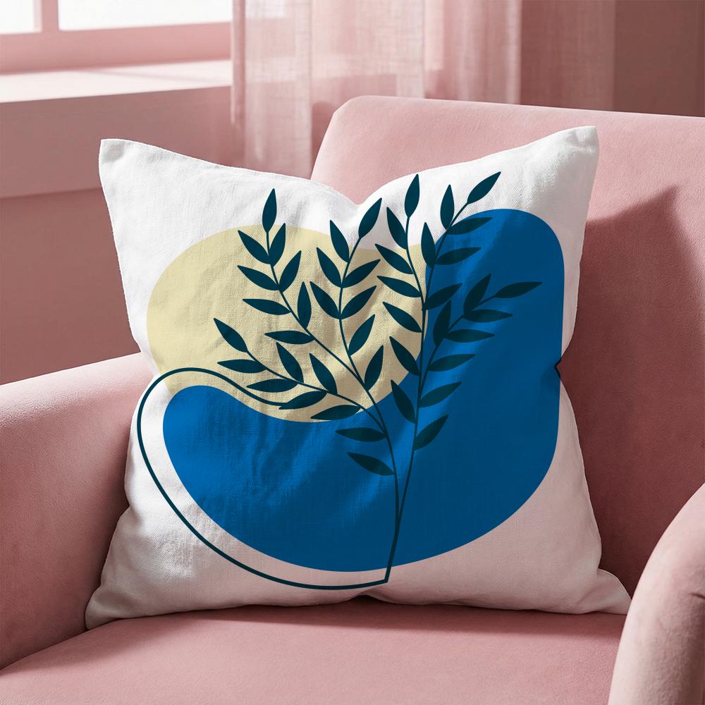 

Abstract Simple Geometric Leaf Cushion Cover Multi-Scene Pillow Cover for Home & Car - Reversible, Soft & Durable for Daily Use 30cmx30cm