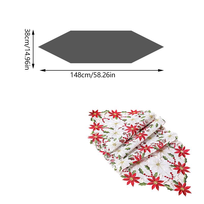 

1 шт. ажурная вышивка рождественская скатерть подставка для стола в виде флага