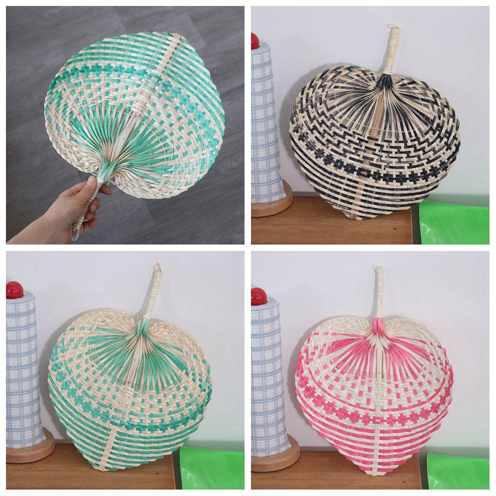 Bamboo Straw Woven Fans Natural Hand Fan Home Decor Rattan Fan  Bedroom
