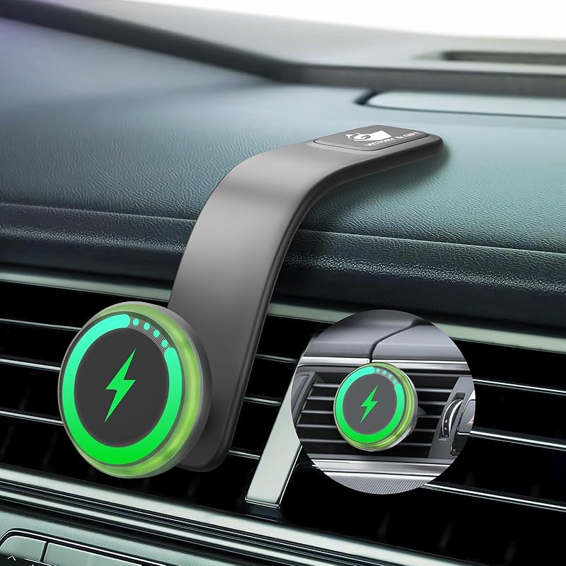 VICTORY & GIFT for 15w MagSafe Car Charger, Magnetic Wireless Car Charger, for MagSafe Car Mount Air Vent/Dashboard Car Phone Holder with 360°