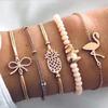 Cross-border Hot-Selling Women's Multi-layer Elephant Flamingo Bowknot Bracelet Stackable Wristband Fashion Accessories