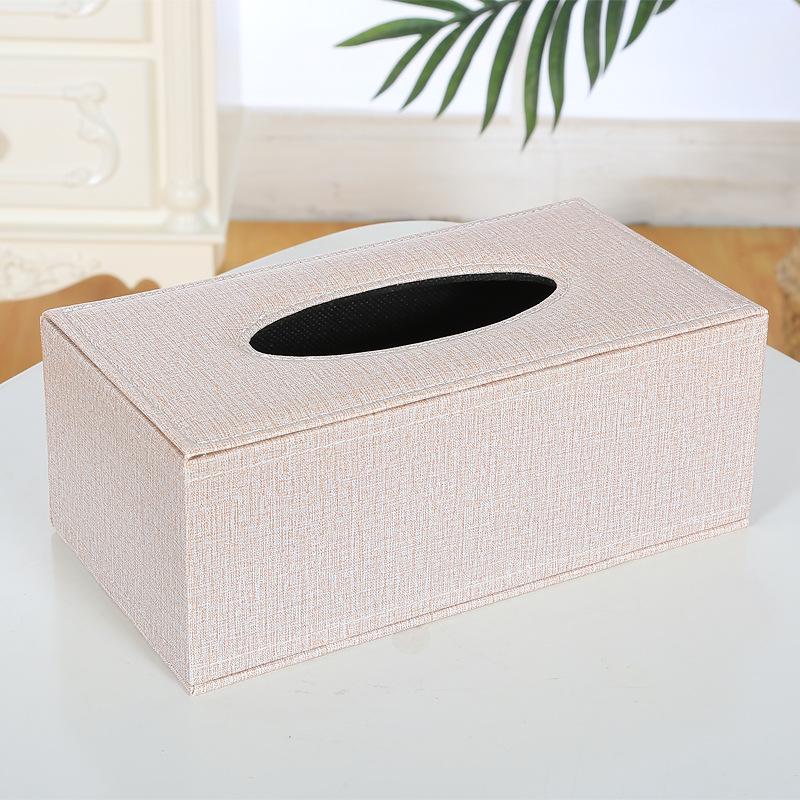 Simple PU Leather Tissue Box for Home, Hotel, or KTV with Custom Logo