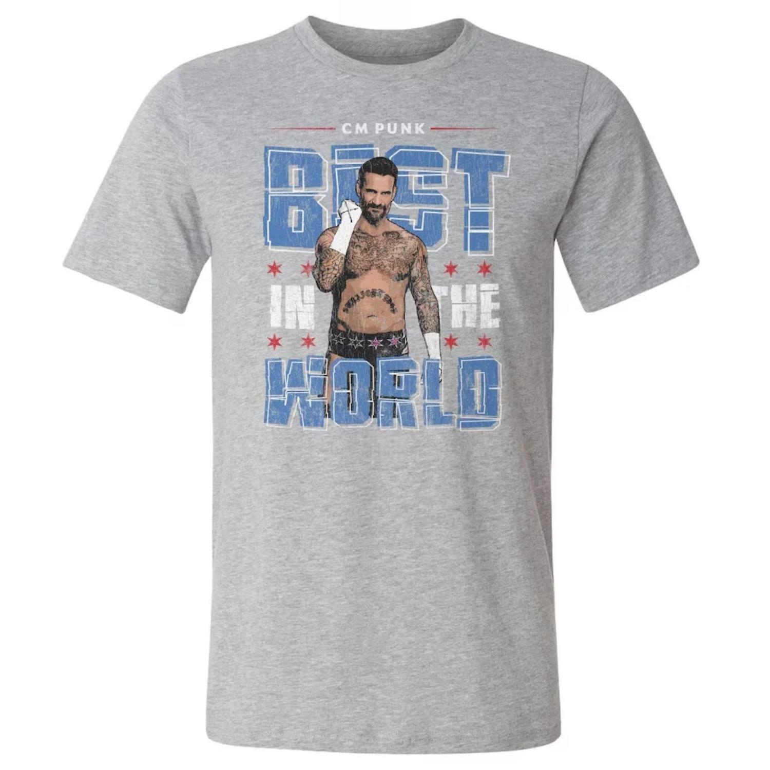 

2026 CM Punk Best in The World Graphic Cotton Wrestling Fashion Shirt Parent-child Summer Hot Sale Oversized O-neck Soft Tshirt XXXXXL різнокольоровий