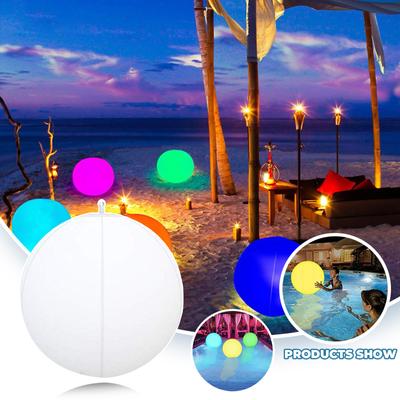 Swimming Pool Toy 13 Colors Glowing Ball Inflatable LED Glowing Beach Ball