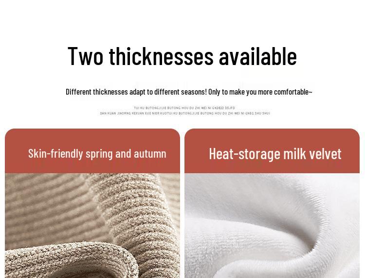 Women's Fleece-Lined Narrow Leg Trousers - Autumn/Winter 2024 Wide Leg Petite Sport Casual Pants