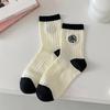 Autumn Women Socks Korean Style Lolita Camellia Sweet Socks Breathable Girls