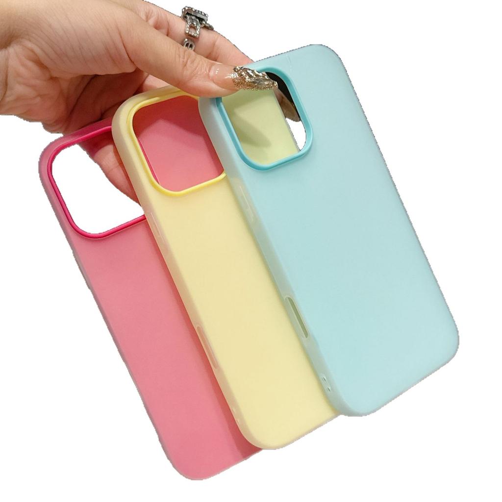 Applicable To 16promax Dopamine Two In One 15pro Mobile Phone Case Macaron 12 Jelly 14 Anti Fall Protection Case