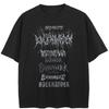 Streetwear Buchstaben Grafik Schwarzes T-Shirt Baumwolle Unisex Tops Tees Sommer Kurzarm T-Shirt(10)