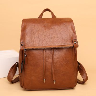 Women Female Rucksack Leisure Student School Bag Soft Leather Famale Bag New Cowhide High Quality Travel Girls Backpack Korean CLE