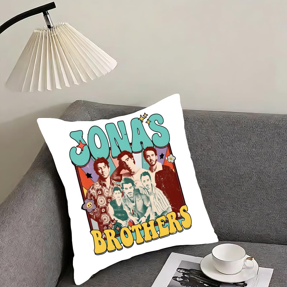 

JJonas BrothersS Band Cushion Cover Pillowcase Ultra Soft Skin Friendly Fabric Cloud Like Comfort Concealed Zipper 30x30cm