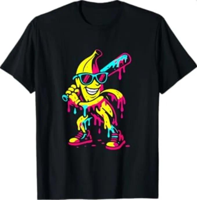 Funny Banana Baseball Tee for Casual Wear S разноцветный