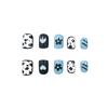 24 Nail Art Versatile Personalized Cow Pattern Love Flower Fresh Short Square Wear Nail