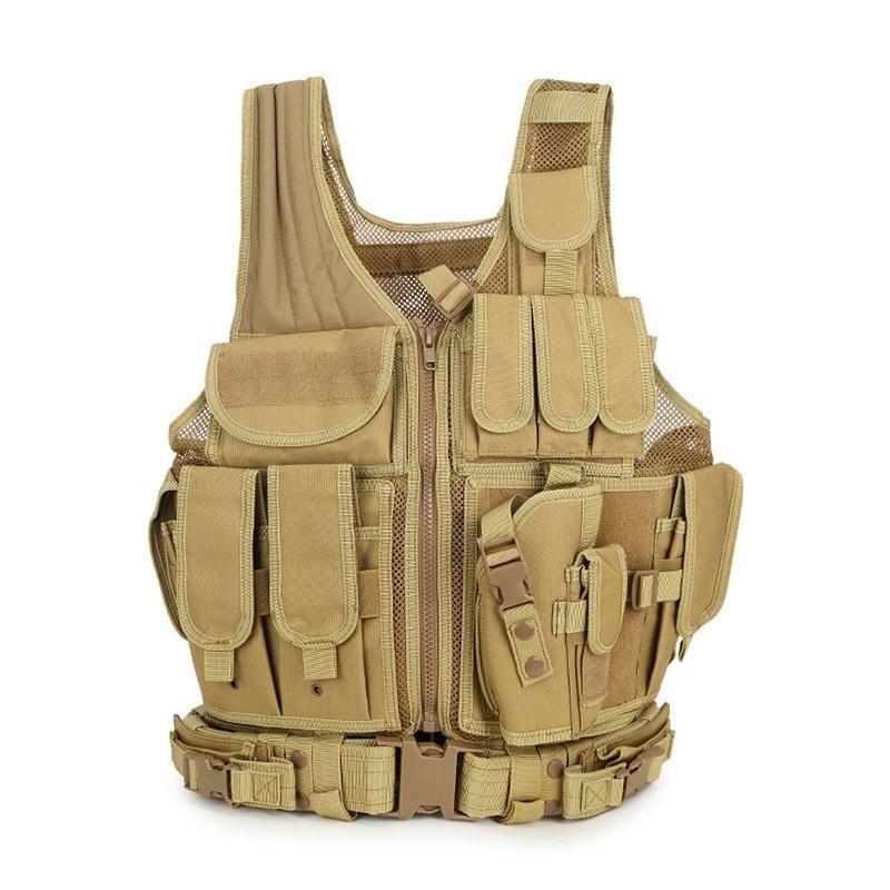 Chaleco Exterior Real Fuerzas CS Ropa Antipunzadas Lobo de Guerra Camuflaje de Rejilla Entrenamiento de Campo