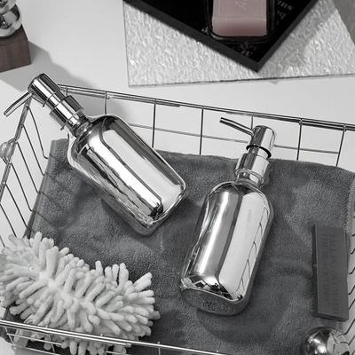 500ml Silver Plating Soap Sanitizer Bottle Refillable Shampoo Shower Gel Soap Dispenser for Bathroom Kitchen Accessories