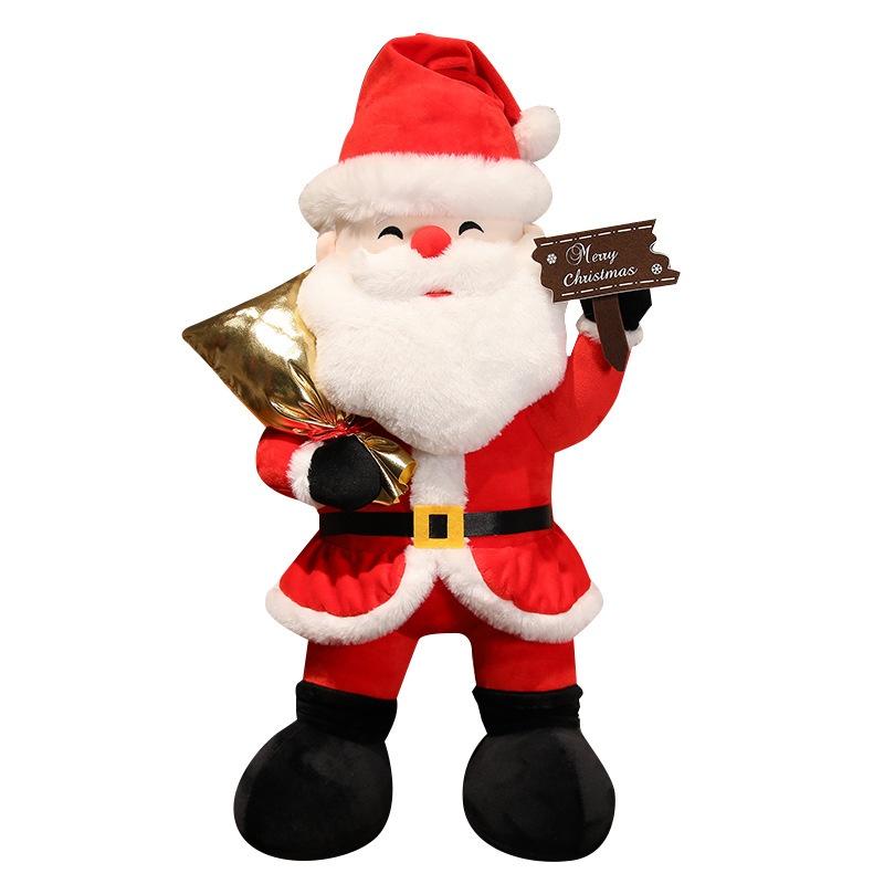 Super Großes Weihnachtsmann Plüschtier Mit Weißem Bart Weihnachtsgeschenk Für Kinder Stofftier Großvater Puppe Figuren)