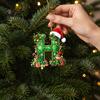 Durable Hanging Letter Decoration 26 Alphabet Christmas Ornament, Personalized Letters Acrylic Tree with Santa Hat Pendant And Elf Boy for Xmas Mantel