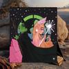 1PC Magic Witch And Friendship Flannel Blanket Gift, Suitable for Both Men And Women, Soft Ideal for Beds And Sofa, Birthday Or Christmas Gift