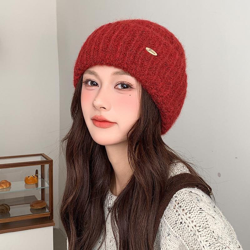 Thickened Warm Ear Protecting Woolen Cap  Children's Outdoor Cold Proof Headband Cold Cap Versatile Large Head Knitted Cap