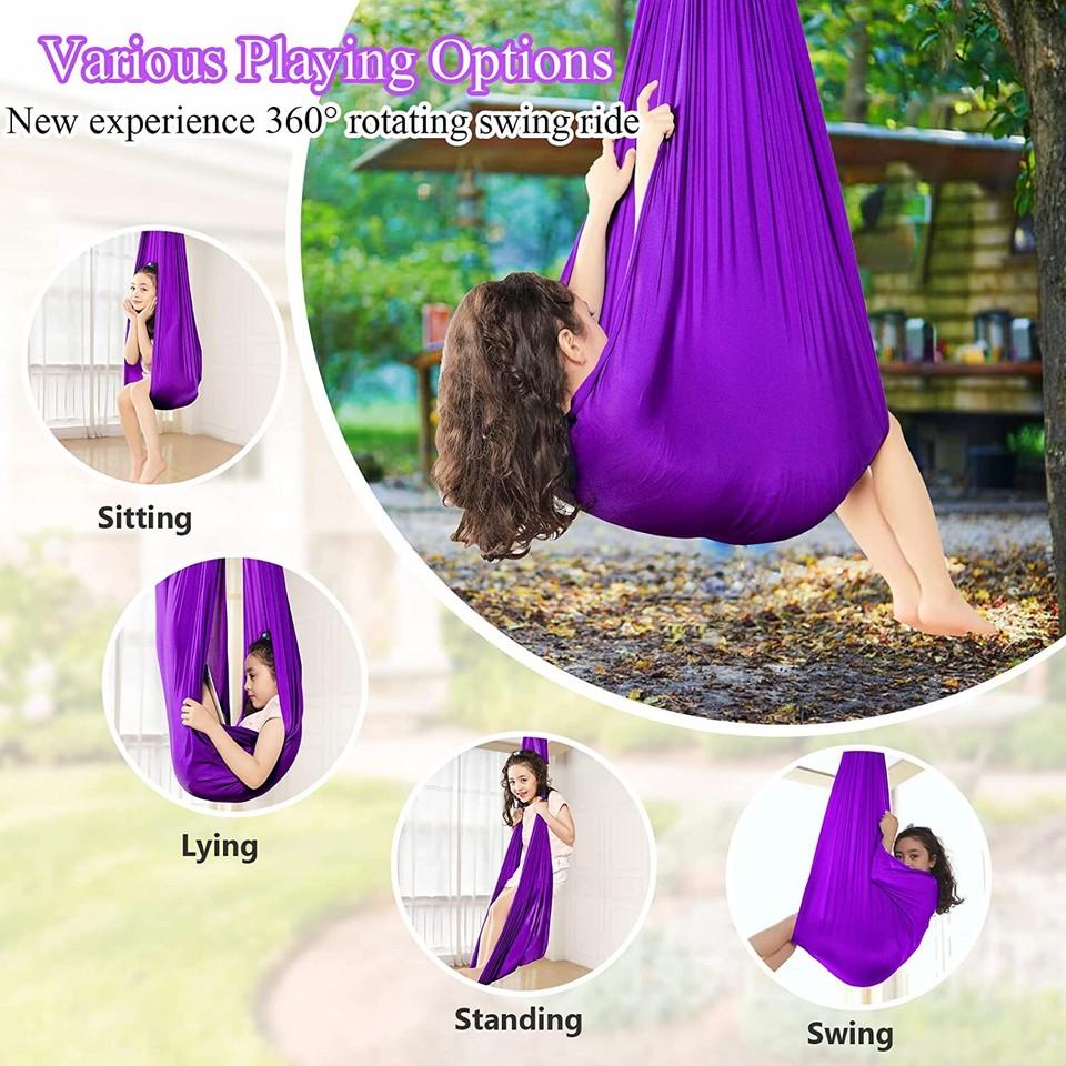 New Children's Swing Hammock Indoor Outdoor Yoga Therapy Autism Resilient