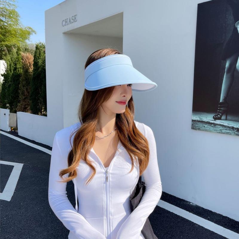 Sonnenschutzhut Damen Sommer UV-Schutz Sonnenhut Gesichtsschutz große Krempe leerer Oberteil Sonnenschutz Sonnenhut Mode Radmütze