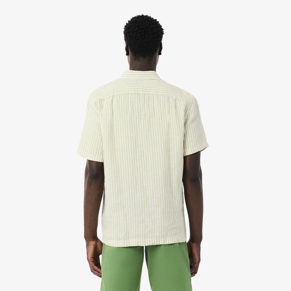 Lacoste Men's Linen Stripe Short-Sleeve Shirt CH8061-56G374