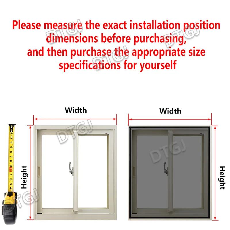 DTGJ Magnetic Screen Windows Mosquito Net Customized size white Invisible Fiberglass Mesh Air Tulle Anti insect fly Curtains