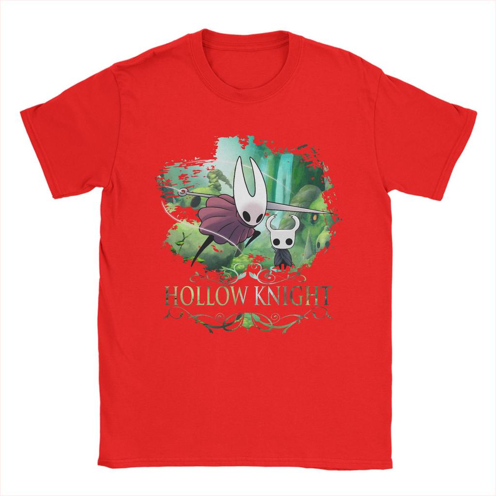 Hollow Knight Silksong T-Shirts für Herren 100% Baumwolle Vintage T-Shirts Rundhals T-Shirts Kurzarm Kleidung Geschenkidee