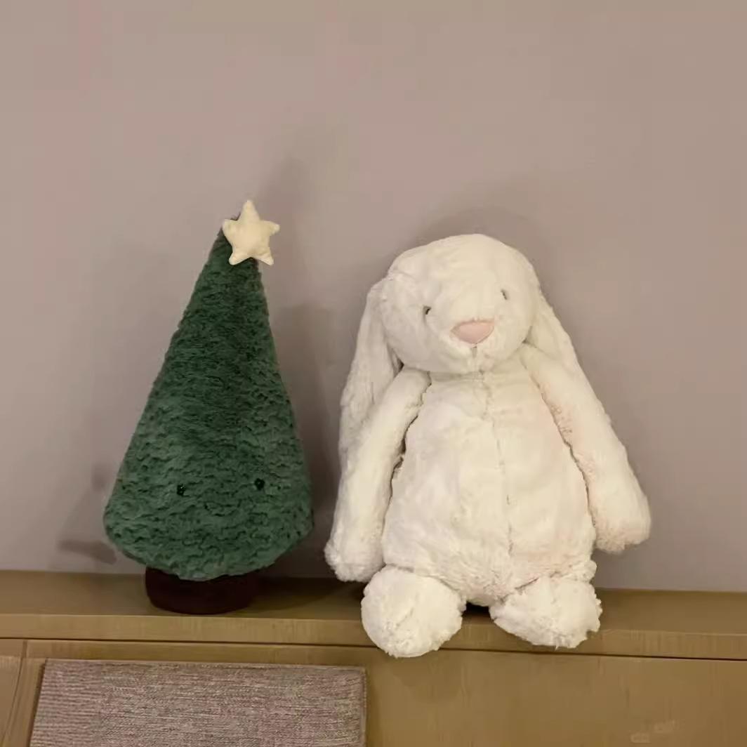 

Calico Bunny Plush Toy with Long Droopy Ears - Holiday Gift 30 cm