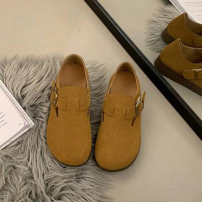 Boken Schuhe Damen 2024 neue Sommer-, Frühlings- und Herbst-Einzelschuhe Damen mit dicker Sohle und weicher Sohle Doudou Schwangere Boken Schuhe Damenschuhe