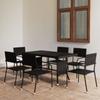 Day and Night - Day and Night Garden Dining Set 7 Pieces Black Synthetic Rattan