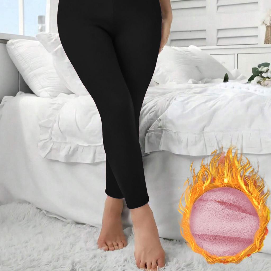 Women's Fleece-Lined Thermal Pants Women's Winter Outerwear High-Waisted, Butt-Lifting, Slimming Fleece-Lined, Thickened