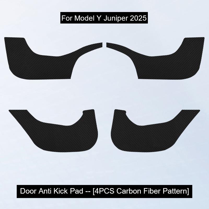For Tesla Model 3/Y 2017-2025 Seat Side Door Anti Kick Mats Seat Side Protection Sticker Pads Scratch-resistant Cover Mats