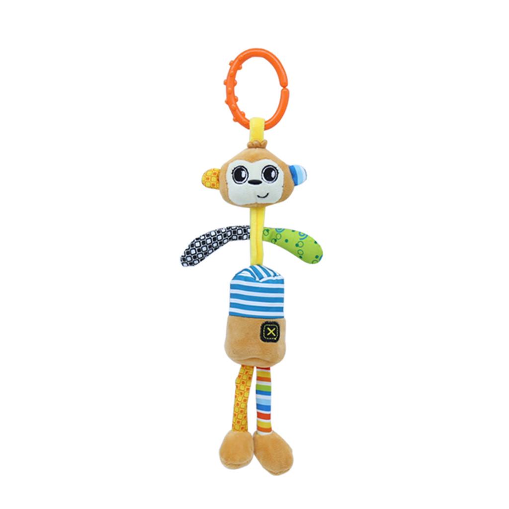 Cartoon Baby Infant Animals Stroller Bed Hanging Bell Rattles Plush Doll Toys