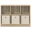 Sideboard with Drawers Sonoma Oak 88.5 X 27.5 X 63.5 Cm