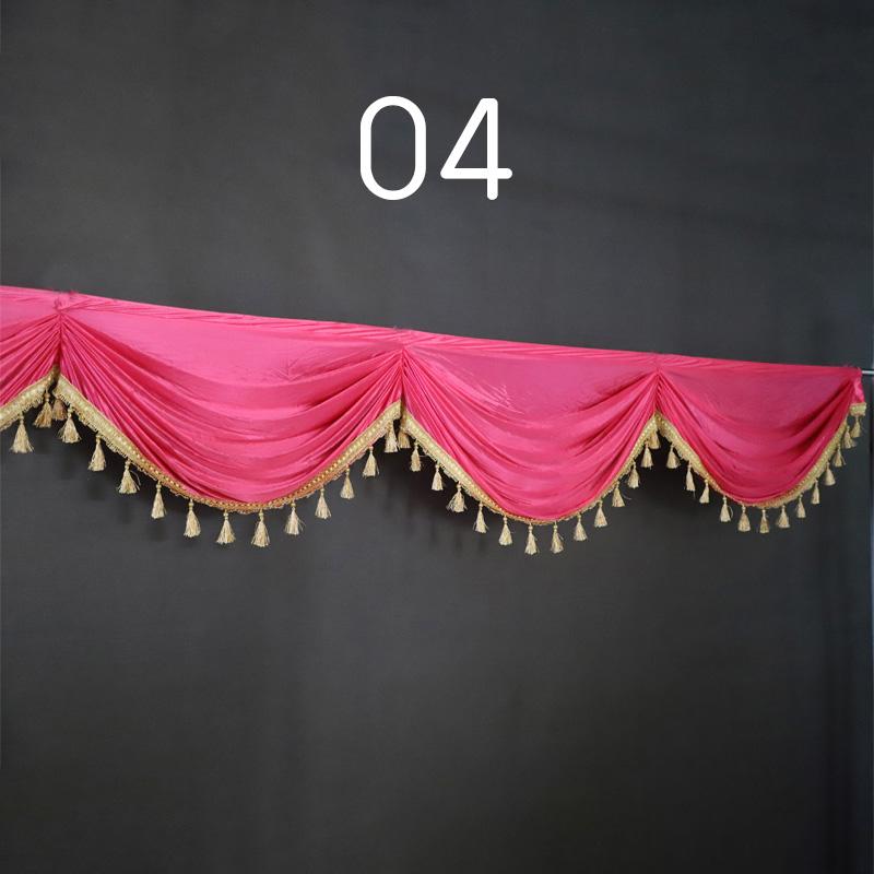 3or1m Event Party Valance Drape Panel Decor Backdrop Curtain Stage Wedding Background Decoration Veil Cloth Wave Curtain Tassel