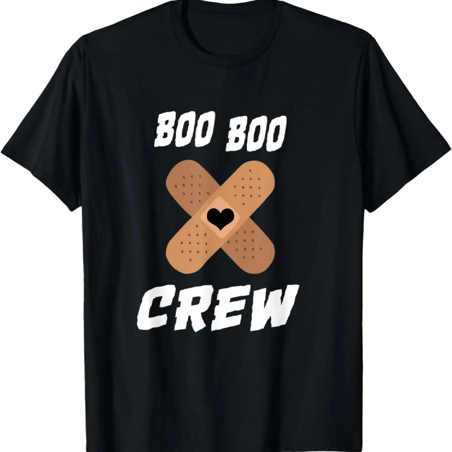 Boo Boo Crew Funny Halloween Nurse Costume Girls Gift T-Shirt XXXXXL разноцветный