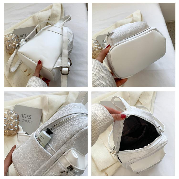 Schoolbag1011 popular messenger small bag women's spring new leisure college style canvas bag jacquard backpack