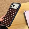 Retro beige polka dot pattern phone case suitable for iPhone17 16 15 14 13 12 11Pro/Max/Plus anti drop and shockproof back cover