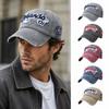 Cotton Baseball Cap Distressed Finish Patch Distressed Hat Casual Washed Cotton Cap  for Men Women