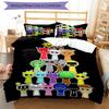 3pcs Sprunki Game pattern bedding set duvet cover set includes duvet cover &pillowcases, perfect all season bedroom decoration & gift