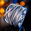 Unique Style Female Big Infinity Engagement Ring Vintage CopperColor Wedding Jewelry For Women
