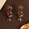Vintage Studded Candy Earrings With A Temperament Versatile Personality Adorned Colorful Zircon