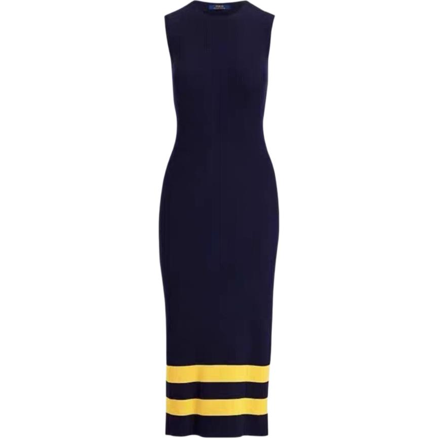 Polo Ralph Lauren Šaty z čisté vlny střední délky s kulatým výstřihem a bez rukávů Dámské šaty 211794200-001