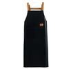 Adjustable PU Leather Apron with Pocket Waterproof Pinafore Oil Resistant Apron for Home Cooking and Kitchen Cleaning
