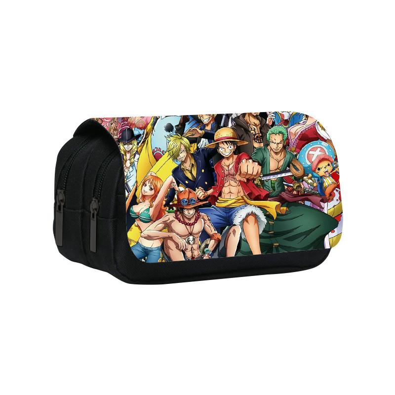 One Piece Dual Compartment Pencil Bag With Waterproof Material For School Use
