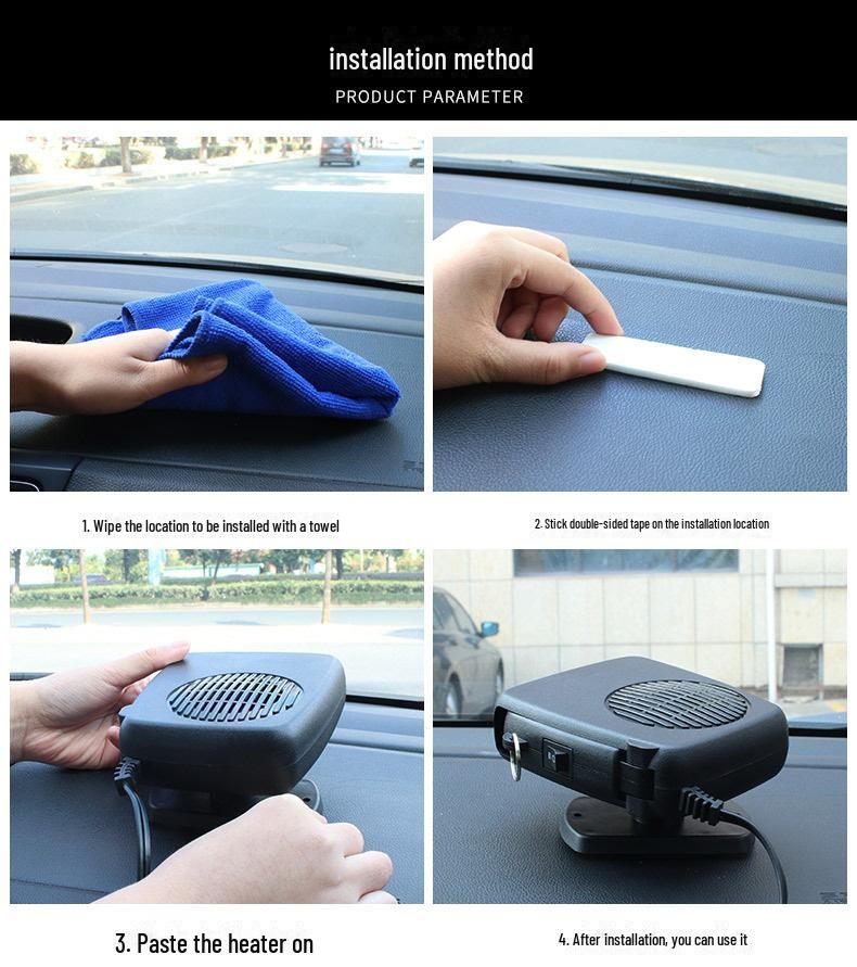 12V Noiseless Car Heater & Defogger