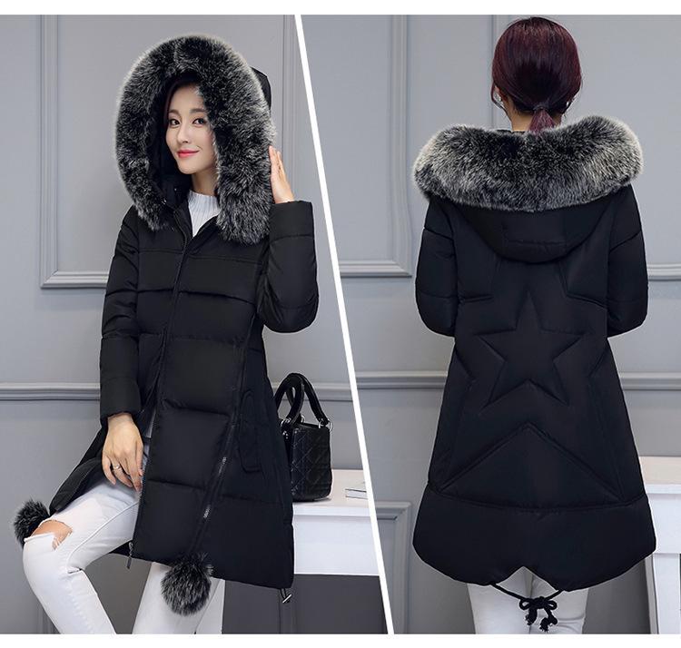 

Women s long cotton-padded clothes, new casual cotton-padded jackets, fattened large-size cotton-padded clothes, and warm jackets. 6XL чорний