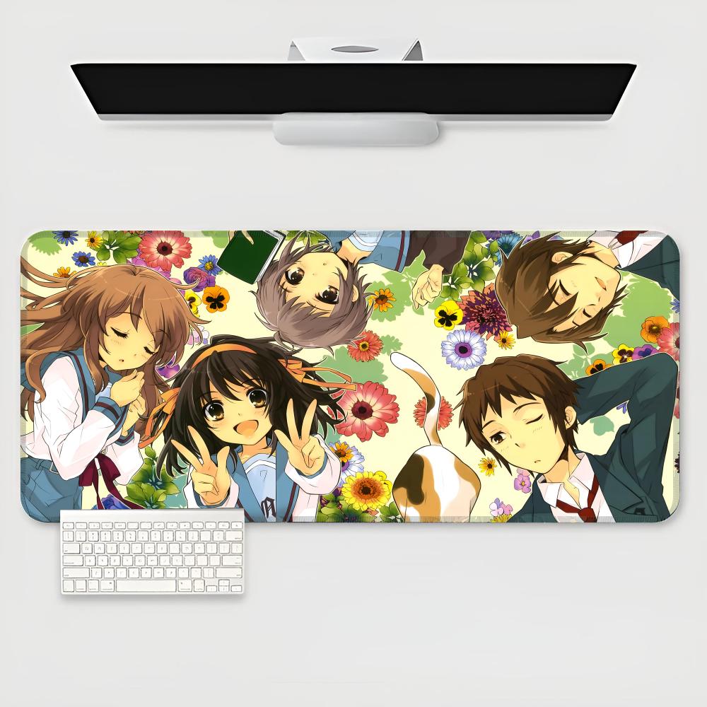 The Melancholy of Haruhi Suzumiya Mouse Pad game teclado XXL Mouse Pad Large Computer Laptop Non-slip Keyboard Desk Mat Mousepad