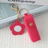 Travel Lipstick Bag with PU Leather Keychain Holder Keeps Lip Balm Safe and Accessible