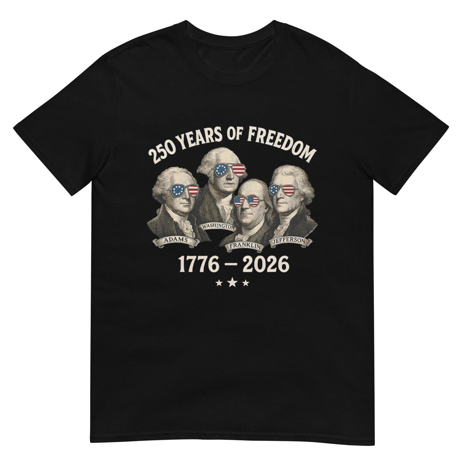 Founding Fathers 250 Years of Freedom 1776-2026 T-Shirt L